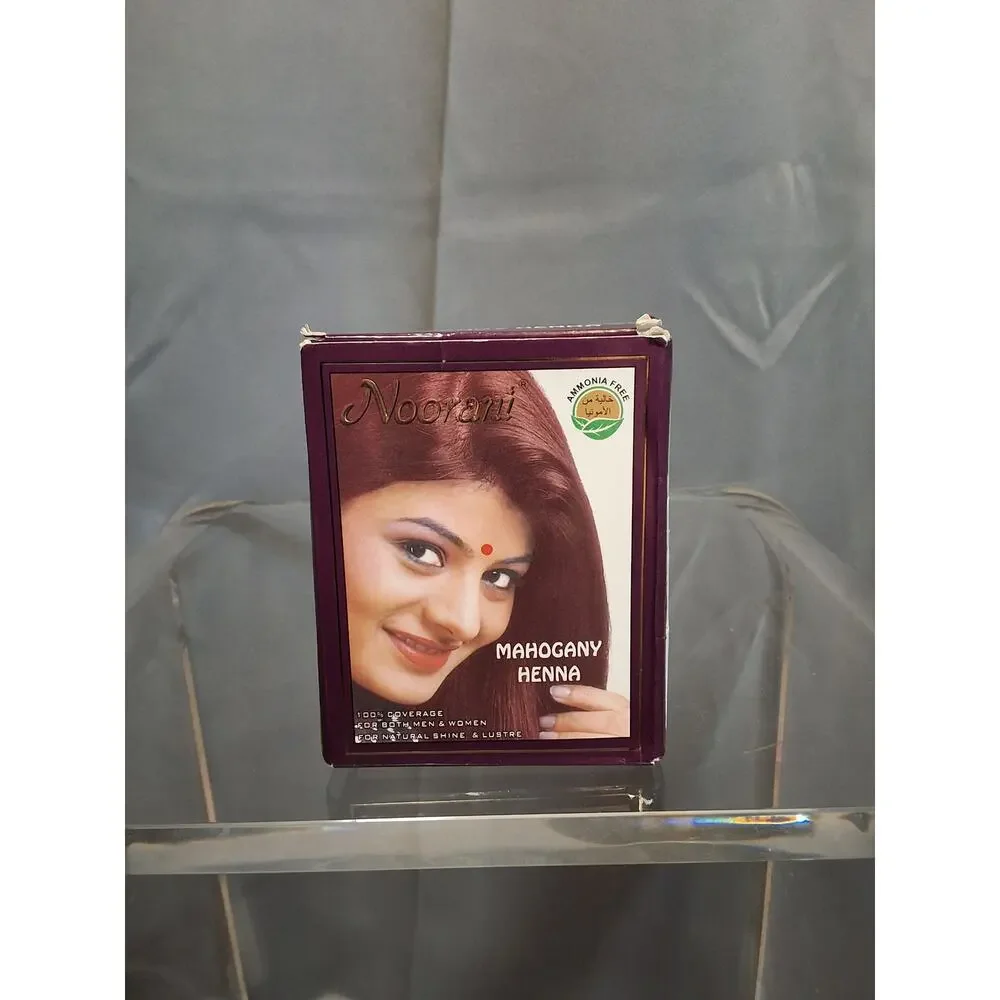 Noorani Henna 6pouches x 10g MAHOGANY HENNA Ammonia free Herbal Based Halal